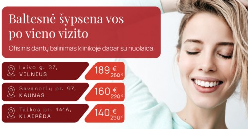 Nuolaidos dantų balinimui!